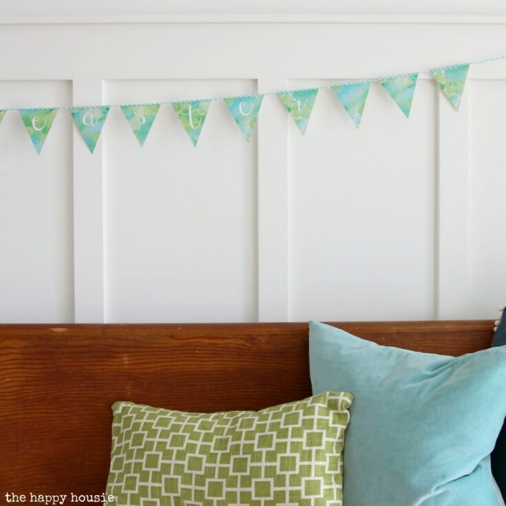 tye-dye Easter Banner