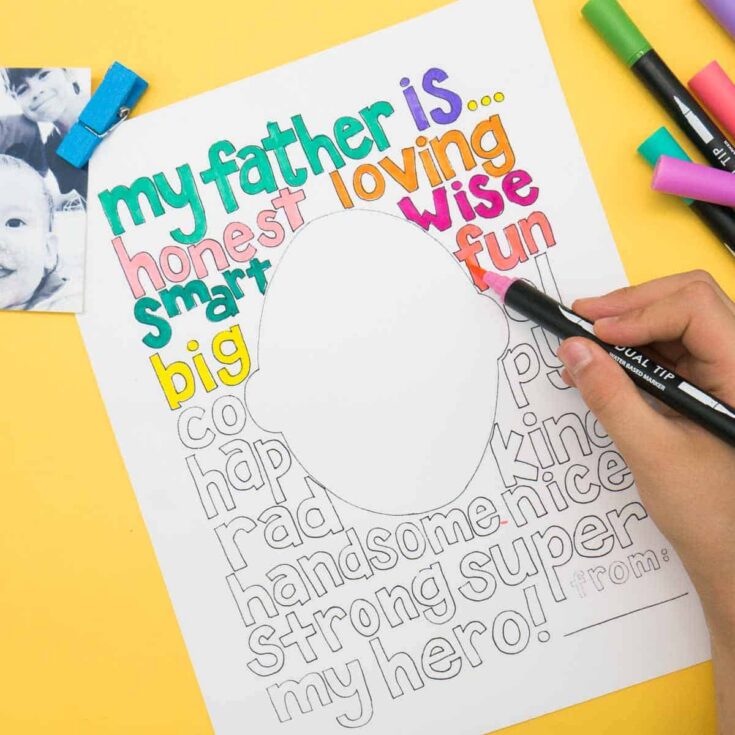 My Father Is color sheet