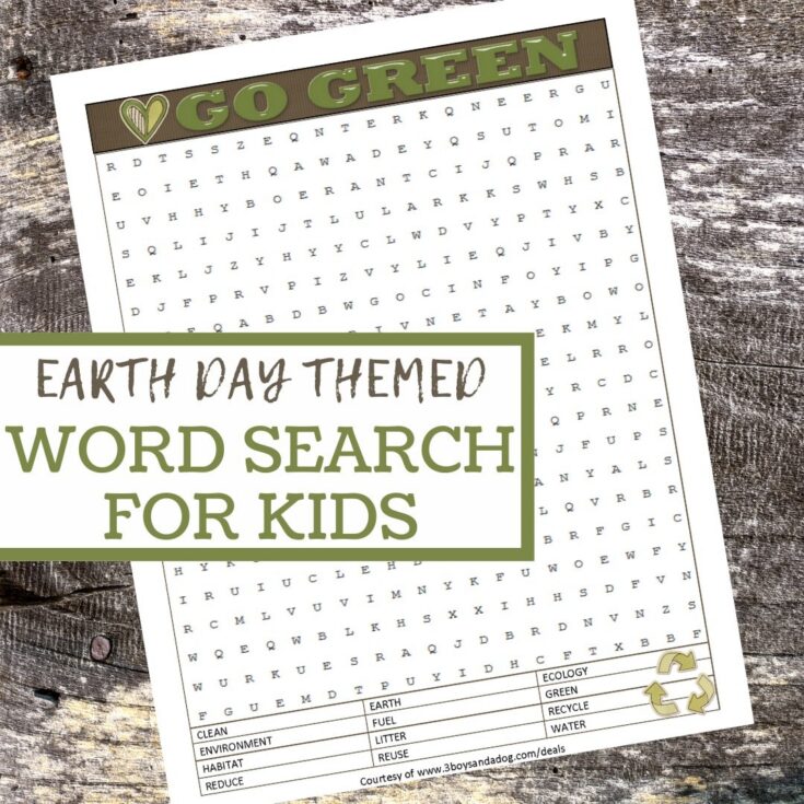 earth day word search