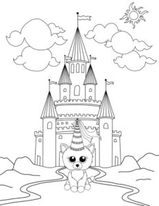 beanie boo with castle background