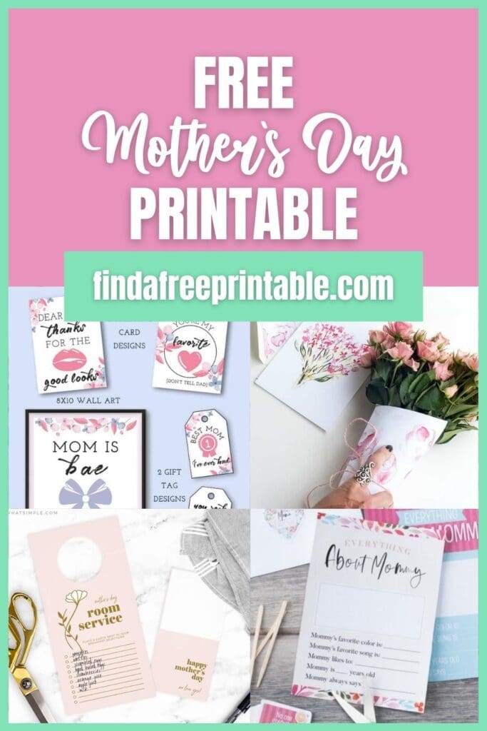 Free Mother's Day Printables pin