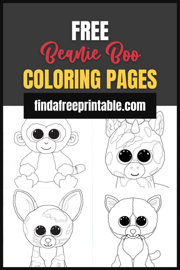 Free Beanie Boo Coloring Pages pin