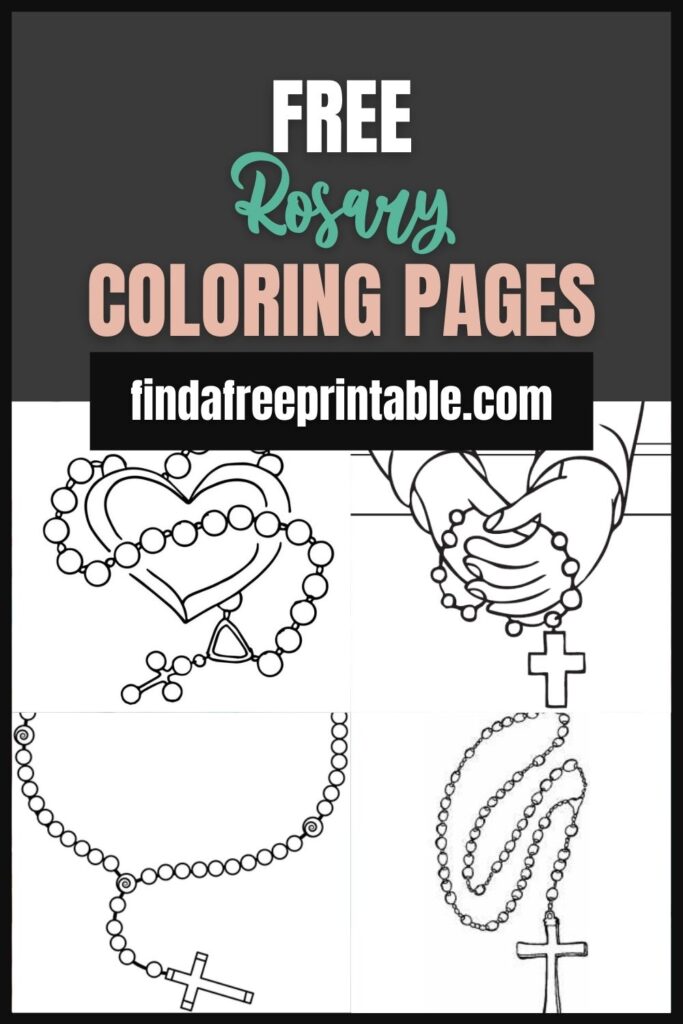 free printable rosary coloring pages pin