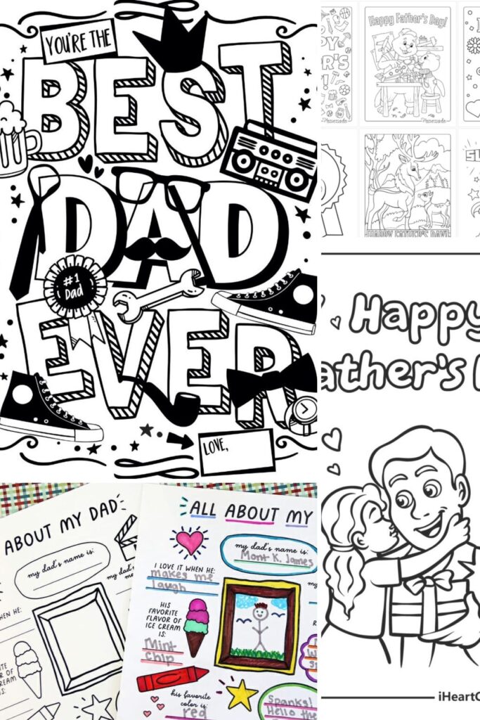 Cute Color Pages for Father's