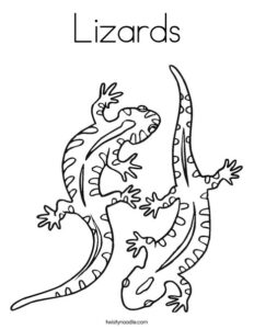 2 lizards coloring page