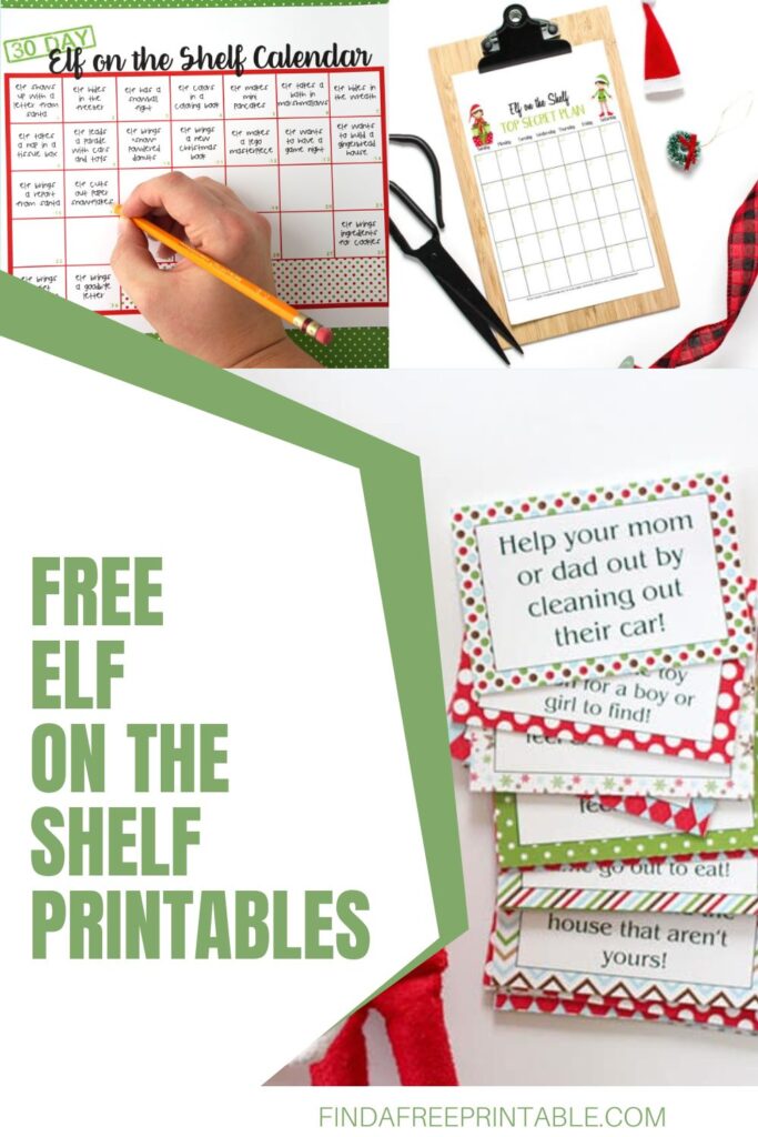 Free elf on the shelf printables pin