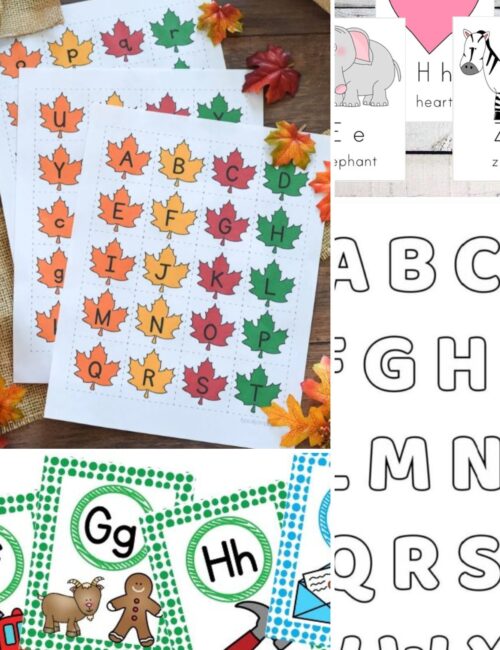 Printable Cards with letters