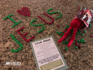I love Jesus m&ms with letter card