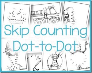 skip counting dot to dot activity