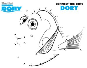 Disney Finding Dory connect the dots printable