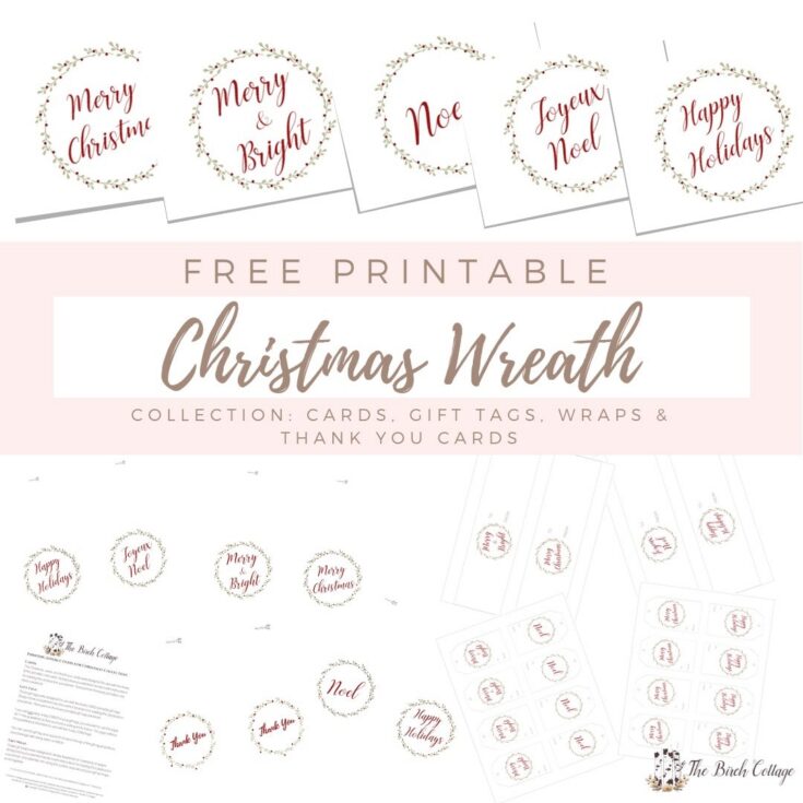 Christmas Wreath printable pack