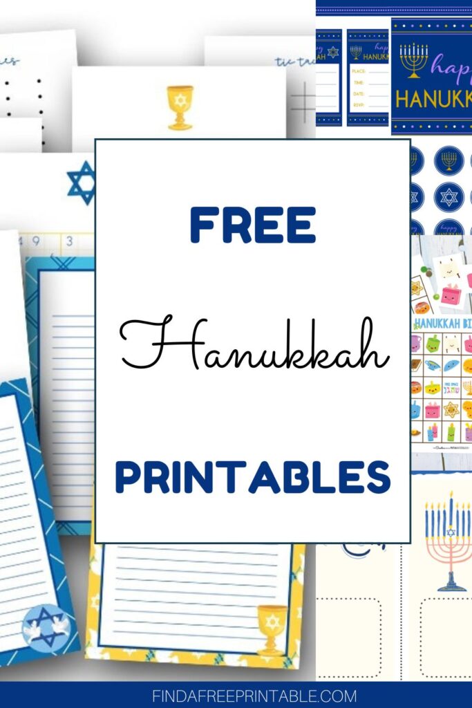 Free Hanukkah Printables Pin