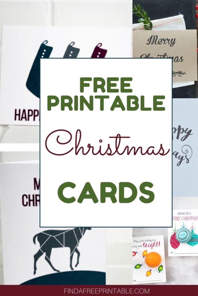 Free Printable Christmas Cards Pin