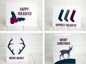4 different holiday cards