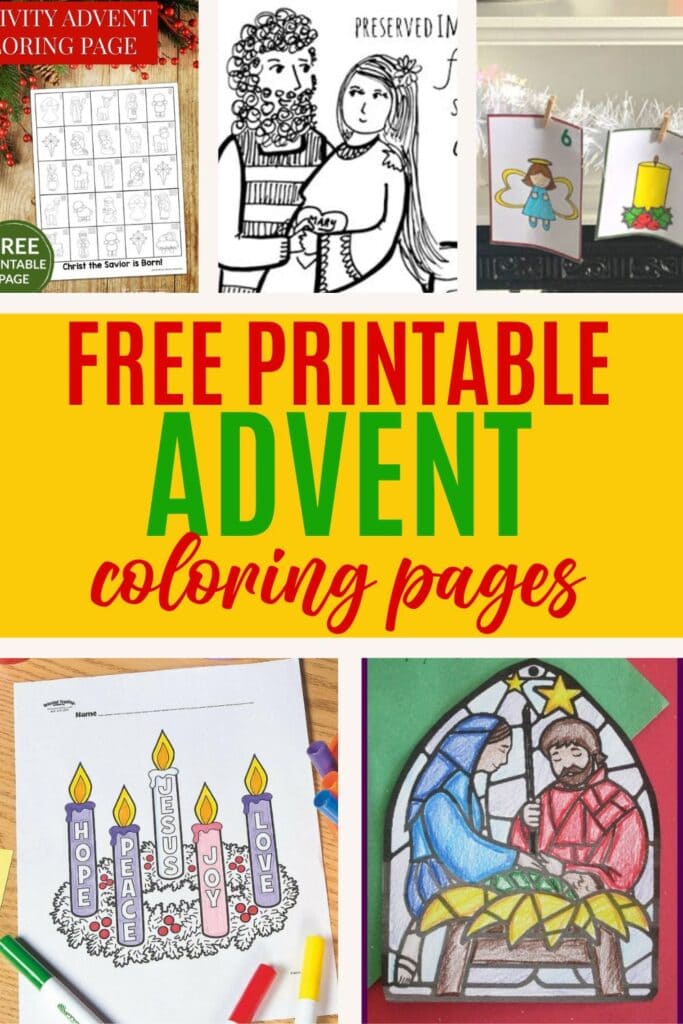free advent coloring pages to print at home