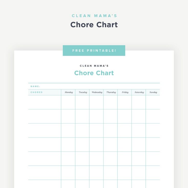 Weekly Chore Chart