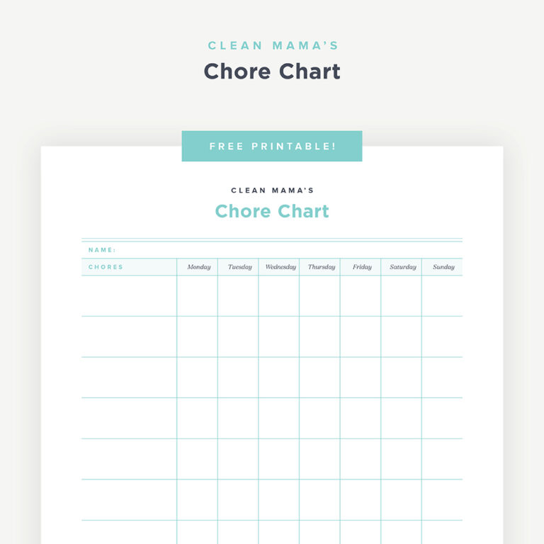 Free Printable Chore Charts for Adults - Find a Free Printable
