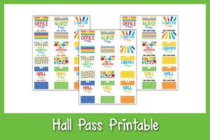 Printable Hall Pass