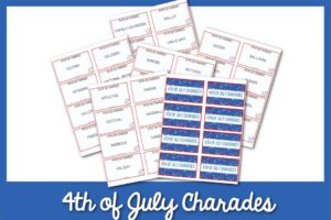 4th of July Charade Cards