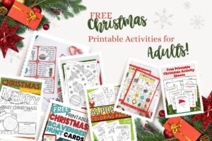 Compilation of Christmas Printable activities for adults