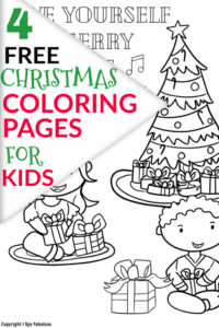easy christmas coloring pages