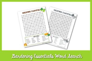 Gardening Essentials Word Search