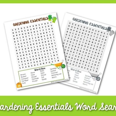 Gardening Essentials Word Search