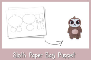 Sloth Paper Bag Puppet