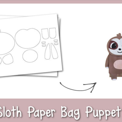 Sloth Paper Bag Puppet