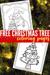 easy Christmas tree coloring pages