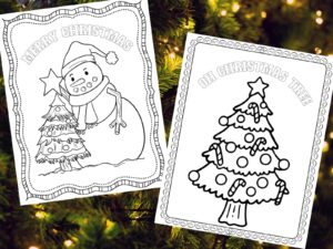 adorable Christmas tree coloring pages