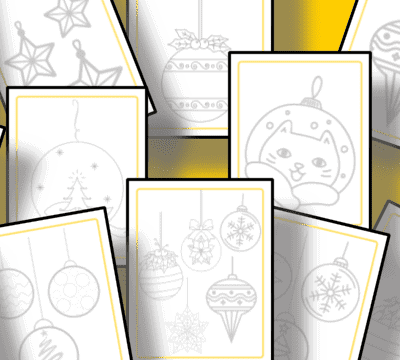 set of adorable free christmas ornaments coloring pages