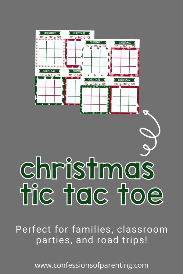 fun Christmas tic tac toe boards for the family