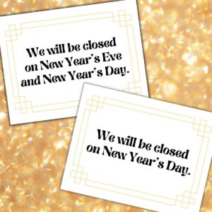 simple Free printable closed sign for new years