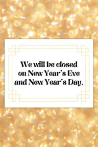 Free printable closed sign for new years