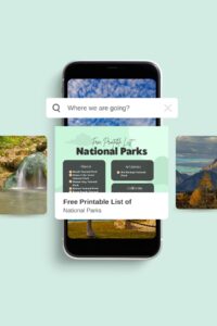 cute printable list of national parks