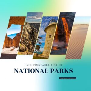 adorable free printable list of national parks