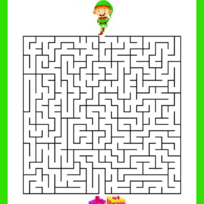 challenging christmas maze for kids