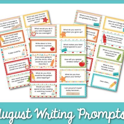 August writing prompts