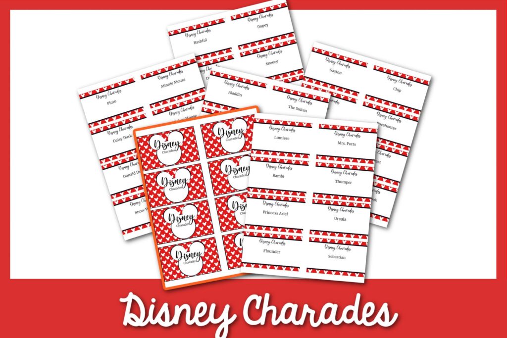 Disney Charades Printable Cards - Find a Free Printable