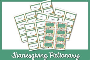 Thanksgiving Pictionary Printable