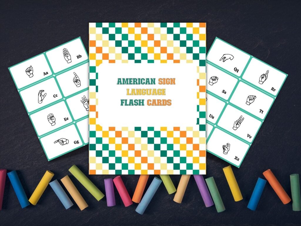 American Sign Language Alphabet Printable Cards