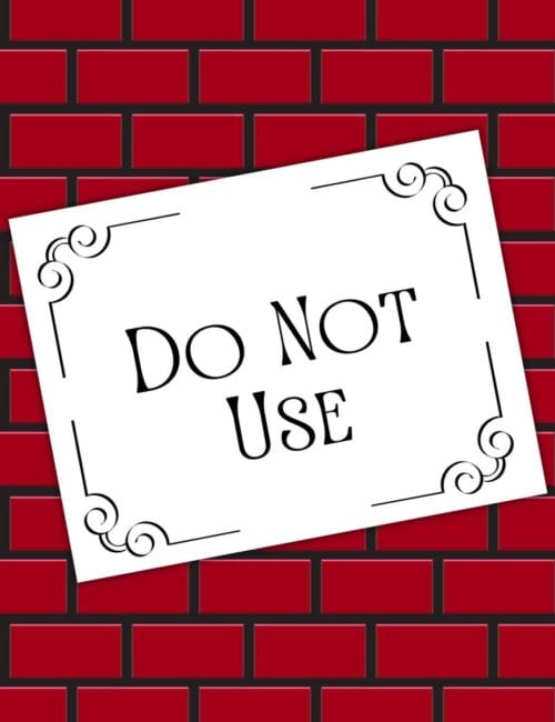 Free do not use sign printable