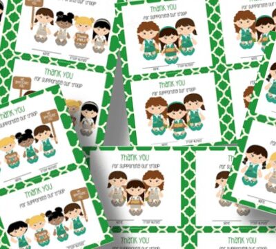 Girl Scout Cookie Thank You Cards