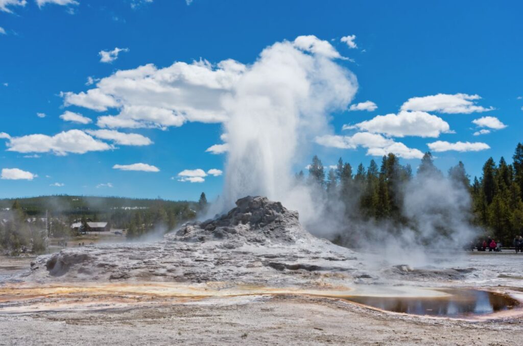 geyser in Yellowstone