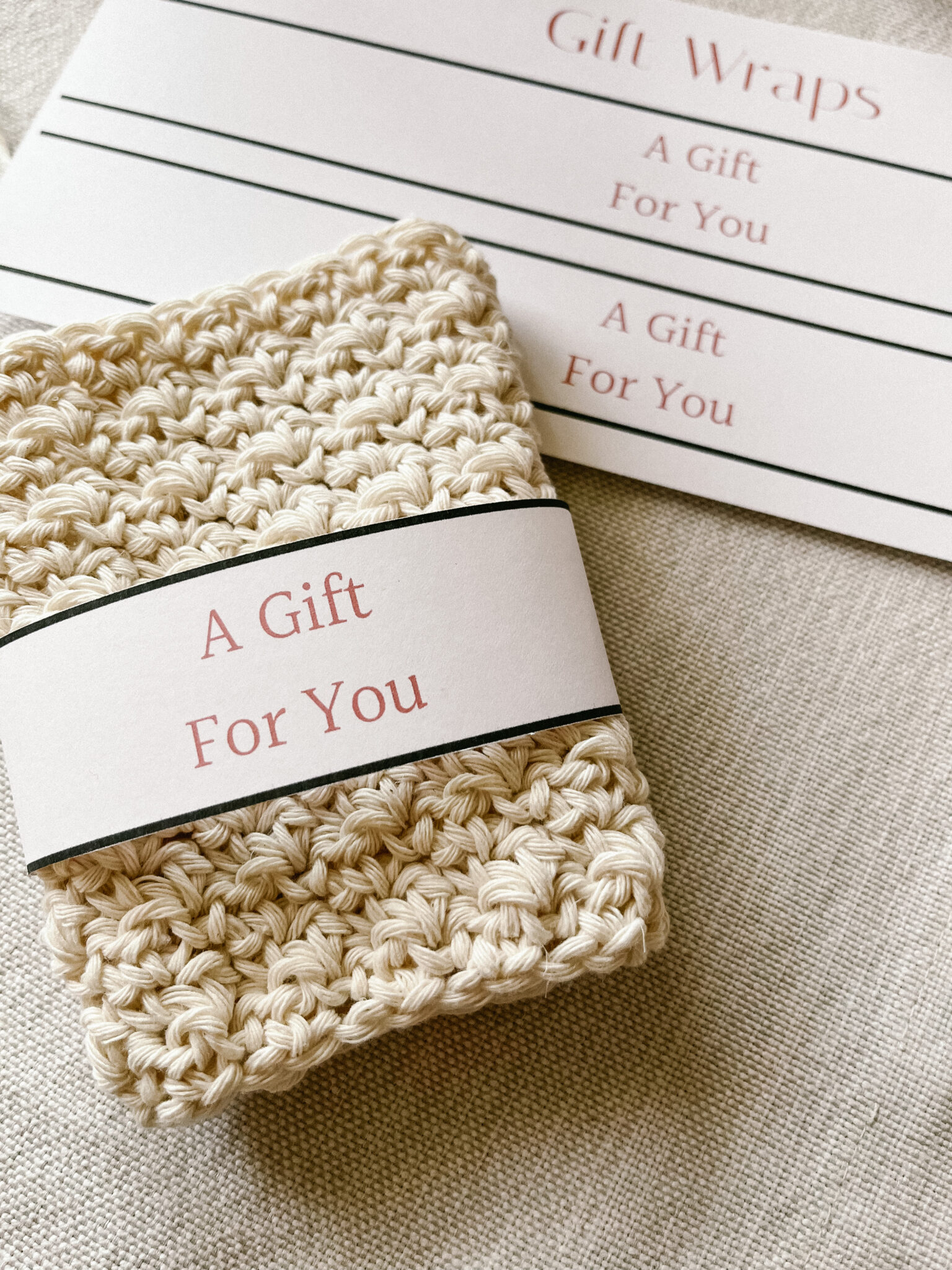 Crochet Dishcloth Label - Find a Free Printable