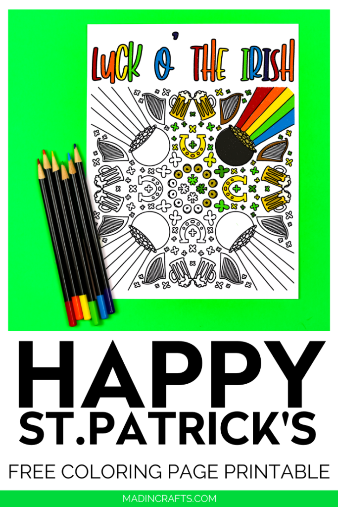 Luck O' The Irish Coloring Page