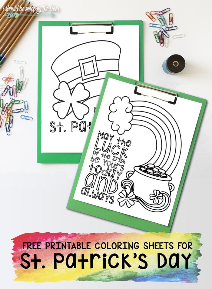 2 St. Patty's Day Color Sheets