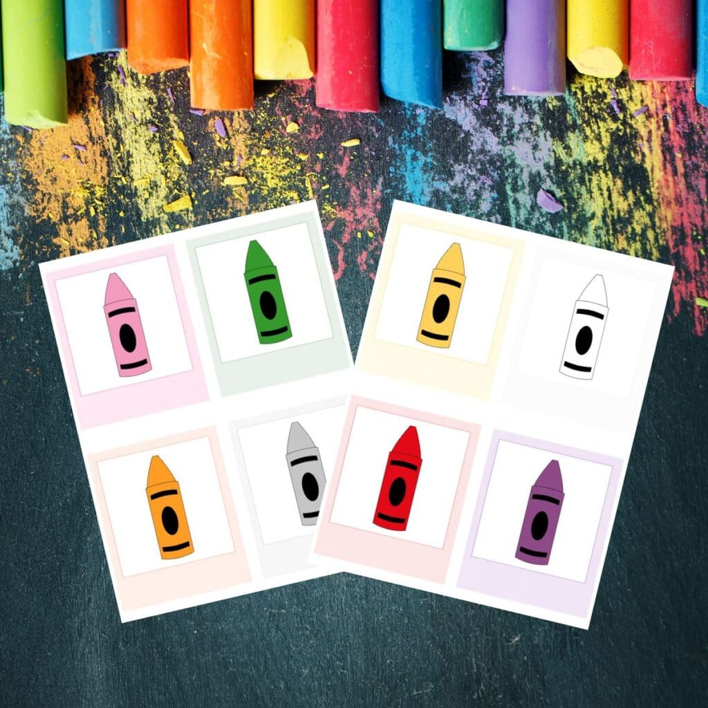 Printable Color Crayons