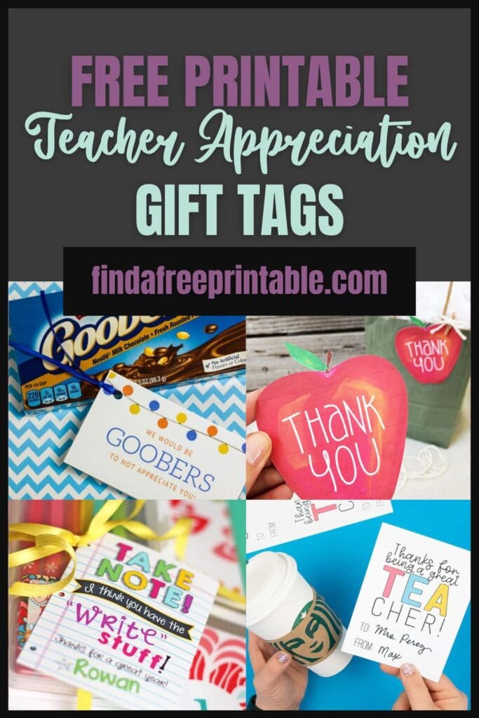 Free Printable Teacher Appreciation Gift Tags Pin